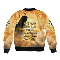 Happy Good Friday Bomber Jacket God Will Bless You LT05 - Polynesian Pride