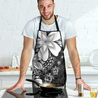 Polynesia Romantic Valentine Apron Sea Turtle Couple With Black Plumeria