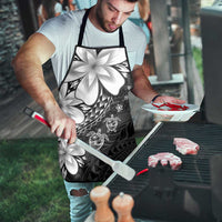 Polynesia Romantic Valentine Apron Sea Turtle Couple With Black Plumeria