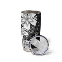 Polynesia Romantic Valentine Tumbler Cup Sea Turtle Couple With Black Plumeria LT05 - Polynesian Pride
