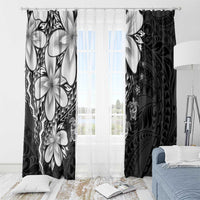 Polynesia Romantic Valentine Window Curtain Sea Turtle Couple With Black Plumeria LT05 - Polynesian Pride