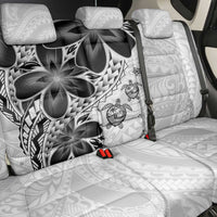 Polynesia Romantic Valentine Back Car Seat Cover Sea Turtle Couple With White Plumeria