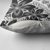 Polynesia Romantic Valentine Pillow Cover Sea Turtle Couple With White Plumeria