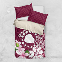 Cook Island Mangaia Gospel Day Bedding Set Floral Tribal Pattern