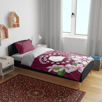 Cook Island Mangaia Gospel Day Bedding Set Floral Tribal Pattern