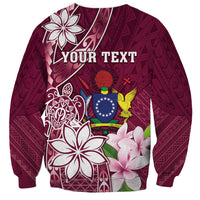 Personalised Cook Island Mangaia Gospel Day Sweatshirt Floral Tribal Pattern