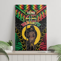 Vanuatu 46th Anniversary Independence Day Canvas Wall Art Melanesian Warrior With Sand Drawing Pattern LT05 - Polynesian Pride