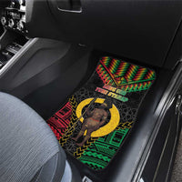 Vanuatu 45th Anniversary Independence Day Car Mats Melanesian Warrior With Sand Drawing Pattern LT05