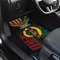 Vanuatu 45th Anniversary Independence Day Car Mats Melanesian Warrior With Sand Drawing Pattern LT05