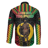 Vanuatu 46th Anniversary Independence Day Family Matching Long Sleeve Bodycon Dress and Hawaiian Shirt Melanesian Warrior With Sand Drawing Pattern LT05 - Polynesian Pride