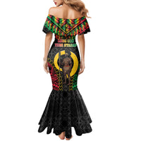 Vanuatu 46th Anniversary Independence Day Mermaid Dress Melanesian Warrior With Sand Drawing Pattern LT05 - Polynesian Pride