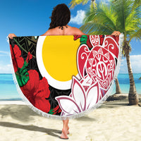 Vanuatu Shefa Day Beach Blanket Floral Pattern
