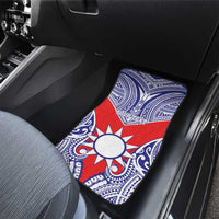 Taiwan Car Mats Austronesian Tribal Tattoo Red - Polynesian Pride