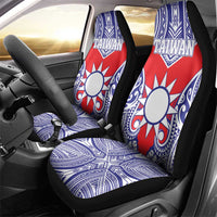 Taiwan Car Seat Cover Austronesian Tribal Tattoo Red - Polynesian Pride