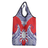 Taiwan Grocery Bag Austronesian Tribal Tattoo Red - Polynesian Pride