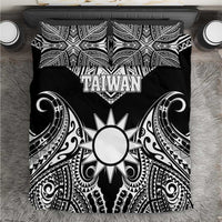 Taiwan Bedding Set Austronesian Tribal Tattoo Black - Polynesian Pride