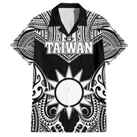 Personalised Taiwan Hawaiian Shirt Austronesian Tribal Tattoo Black - Polynesian Pride