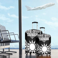 Taiwan Luggage Cover Austronesian Tribal Tattoo Black - Polynesian Pride