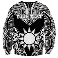 Personalised Taiwan Sweatshirt Austronesian Tribal Tattoo Black - Polynesian Pride