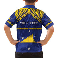 Personalised Tokelau Happy Tokehega Day Family Matching Off The Shoulder Long Sleeve Dress and Hawaiian Shirt Polynesian Tribal Tattoo