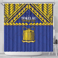 Tokelau Happy Tokehega Day Shower Curtain Polynesian Tribal Tattoo