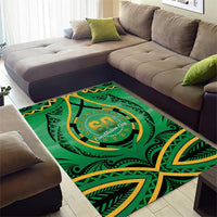 Cook Islands Constitution Day Area Rug 60th Anniversary - Polynesian Pride