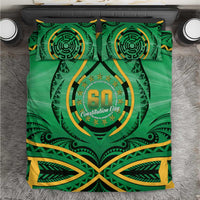Cook Islands Constitution Day Bedding Set 60th Anniversary - Polynesian Pride