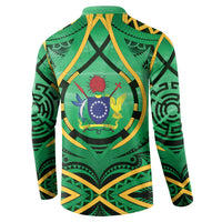 Cook Islands Constitution Day Button Sweatshirt 60th Anniversary - Polynesian Pride