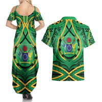 Cook Islands Constitution Day Couples Matching Summer Maxi Dress and Hawaiian Shirt 60th Anniversary - Polynesian Pride