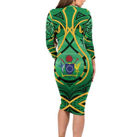Cook Islands Constitution Day Family Matching Long Sleeve Bodycon Dress and Hawaiian Shirt 60th Anniversary - Polynesian Pride