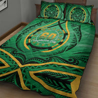 Cook Islands Constitution Day Quilt Bed Set 60th Anniversary - Polynesian Pride