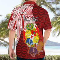 Personalized Tonga Niuas Hawaiian Shirt White Tailed Tropicbird With Ngatu Pattern LT05 - Polynesian Pride