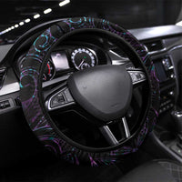 New Zealand Aotearoa Steering Wheel Cover Maori Hei Rehua Paua Shell Glitter Purple LT05 Universal Fit Purple - Polynesian Pride