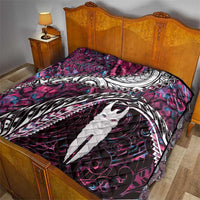 New Zealand Aotearoa Quilt Maori Hei Rehua Paua Shell Glitter Pink