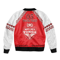 Custom Tonga Mate Maa Rugby Sleeve Zip Bomber Jacket Go Champions