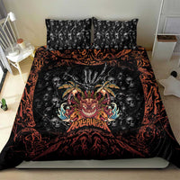 Aloha Halloween Bedding Set Horror Tiki Heavy Metal Style - Polynesian Pride