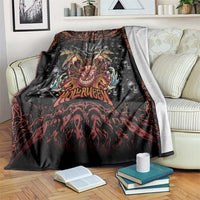 Aloha Halloween Blanket Horror Tiki Heavy Metal Style - Polynesian Pride