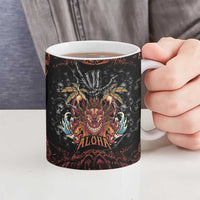 Aloha Halloween Ceramic Mug Horror Tiki Heavy Metal Style - Polynesian Pride