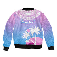 Personalised Fiji Your Paradise Festival Bomber Jacket With Fijian Masi Tapa Pattern LT05 - Polynesian Pride