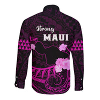 Hawaii Strong Maui Long Sleeve Button Shirt Lahaina Is Not For Sale LT05 - Polynesian Pride
