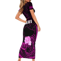 Hawaii Strong Maui Short Sleeve Bodycon Dress Lahaina Is Not For Sale LT05 - Polynesian Pride