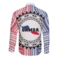 Samoa Black Saturday Long Sleeve Button Shirt Polynesian Tribal Simple Style LT05 - Polynesian Pride