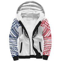 Samoa Black Saturday Sherpa Hoodie Polynesian Tribal Simple Style LT05 Unisex White - Polynesian Pride