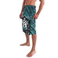 New Zealand Maori Lavalava Poutama Pikorua Turquoise Paua Shell