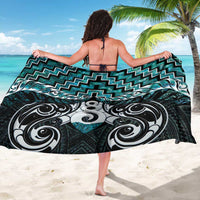New Zealand Maori Sarong Poutama Pikorua Turquoise Paua Shell