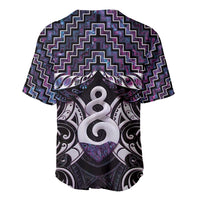 New Zealand Maori Baseball Jersey Poutama Pikorua Purple Paua Shell LT05 - Polynesian Pride