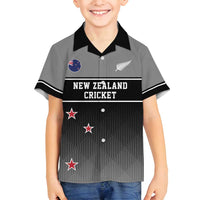 Custom New Zealand Cricket Family Matching Tank Maxi Dress and Hawaiian Shirt Black Cap Unbeatable LT05 Son's Shirt Black - Polynesian Pride