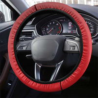 New Zealand And England Rugby Steering Wheel Cover Red Rose Mix Maori Pattern - Polynesian Pride