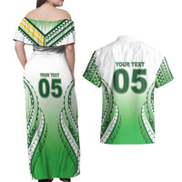 Custom Cook Islands Avaiki Rugby Couples Matching Off Shoulder Maxi Dress and Hawaiian Shirt Go Champions - Polynesian Pride