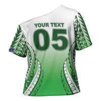 Custom Cook Islands Avaiki Rugby Cross Shoulder Shirt Go Champions - Polynesian Pride